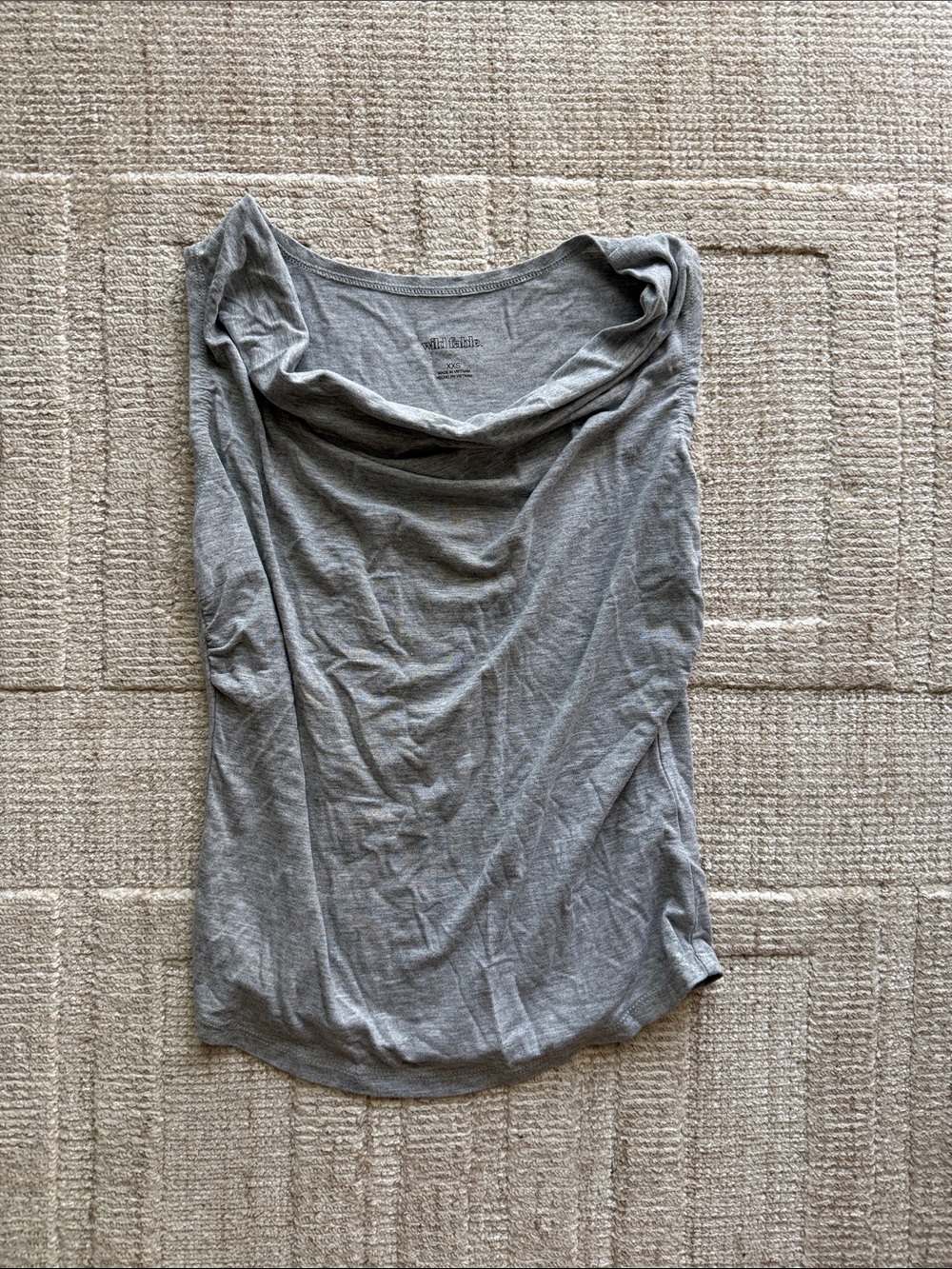 wild fable Gray Draped Cowl Neck Tank